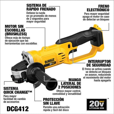 Dewalt Cortadora 4 +" 20V Litioion Dcg412B