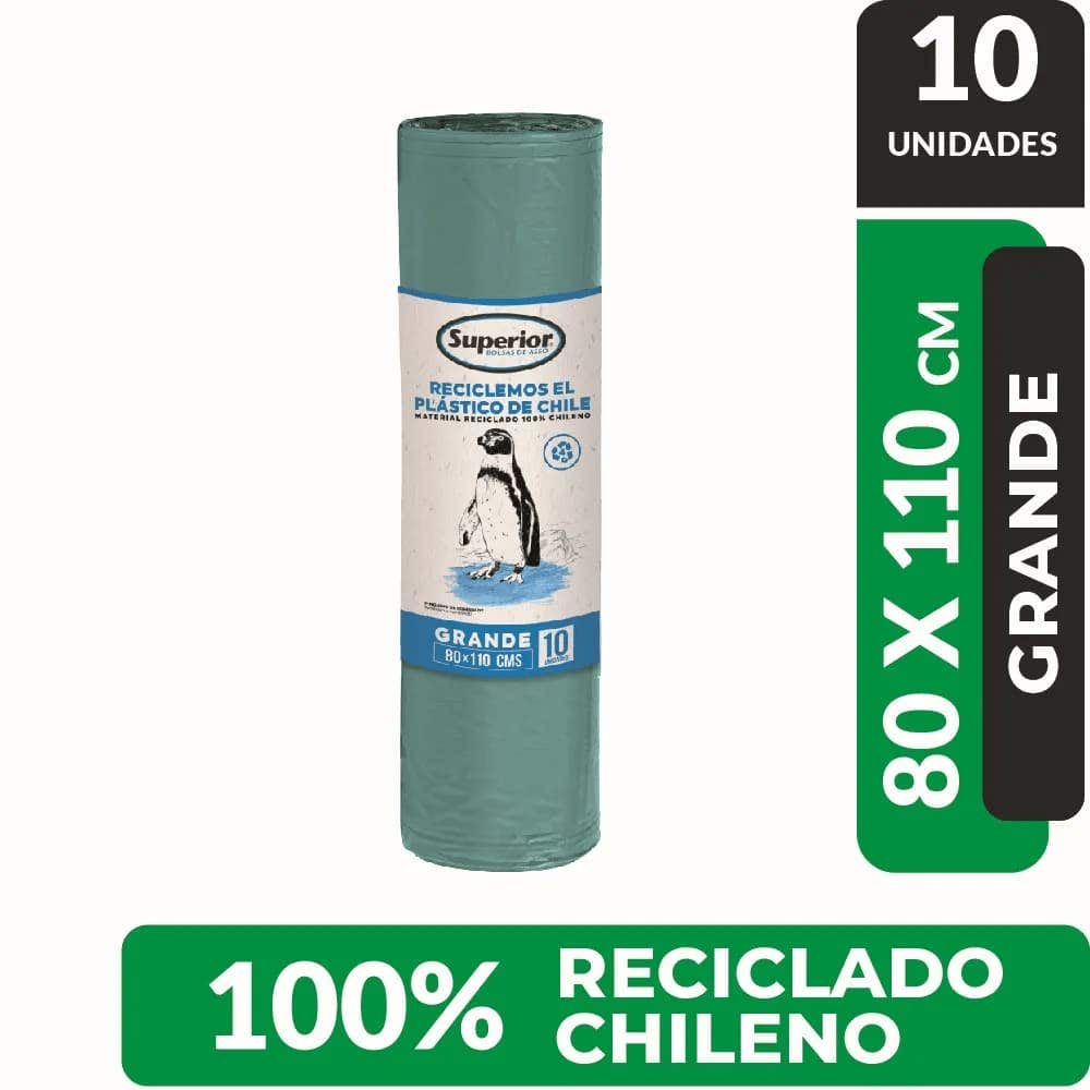 Bolsa Basura 80X110 Paquete (10) Superior Negra