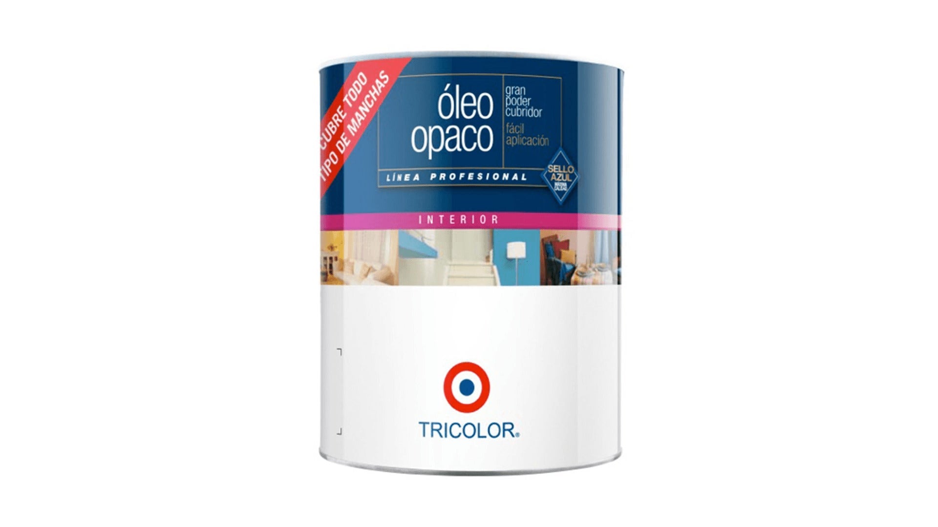 Tricolor Oleo Brillante Profesional Negro 1/4Gl