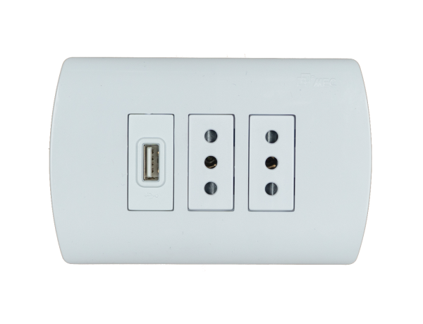 Mec Enchufe Doble+Usb Aris Blanco 0200Ta0650