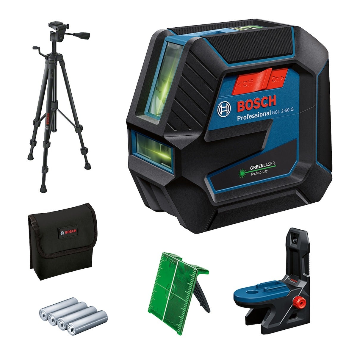 Bosch Nivel Laser Combinado - Gcl 2-50 G + Base + Tripode