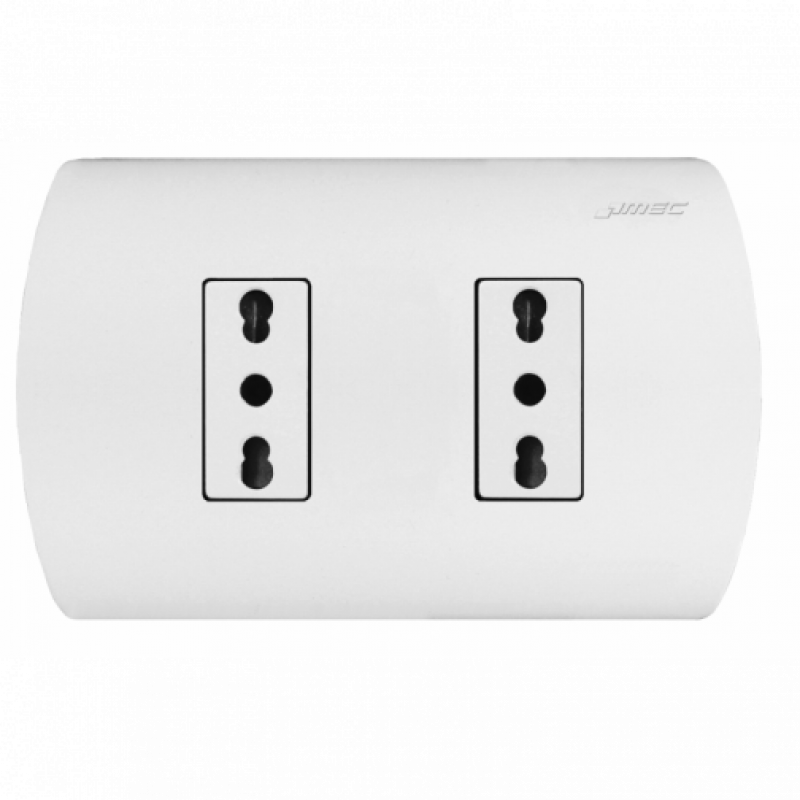 Mec Enchufe Doble 10-16A  Aris Blanco  0200Ta0509