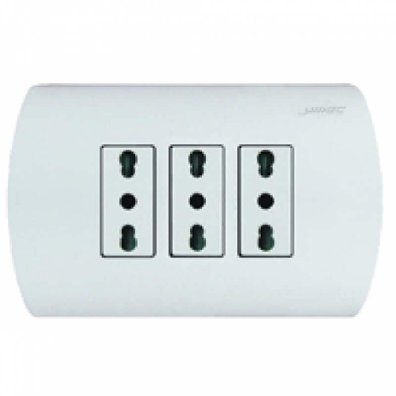 Mec Enchufe Triple 10-16A  Aris Blanco 0200Ta0510