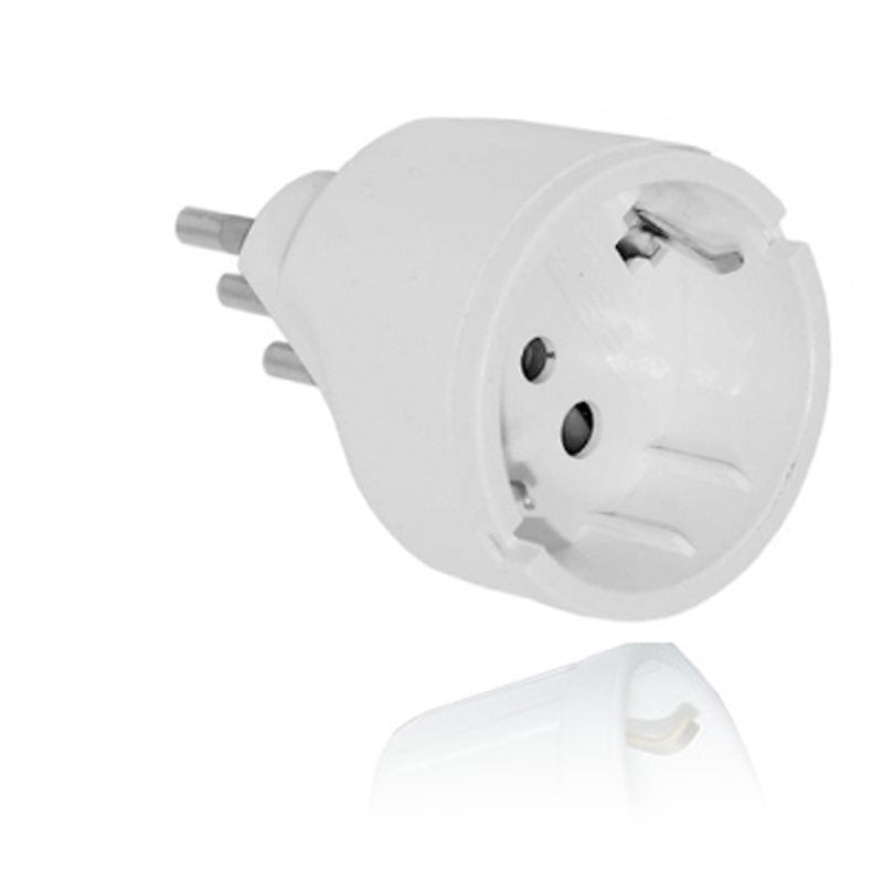Enchufe Adaptador Schuko 10a Blanco 0268 Mec