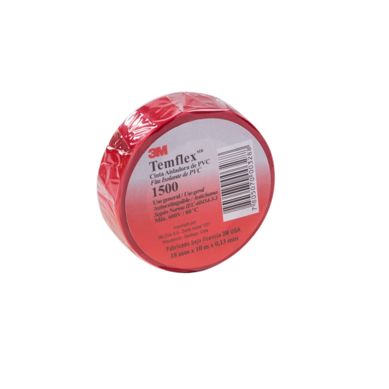 3M Huincha Aisladora 18 X 10M  1500 Rojo