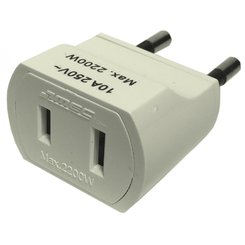 Enchufe Adaptador Americano Blanco 0266 Mec