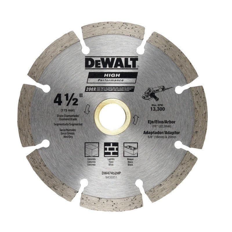 Dewalt Disco Diam. Segmentado 4.5'  115X0.08X22 Hp Dw47452Hp
