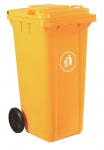 Basurero Ecologico C/Tapa  120Lt Amarillo Hdpe