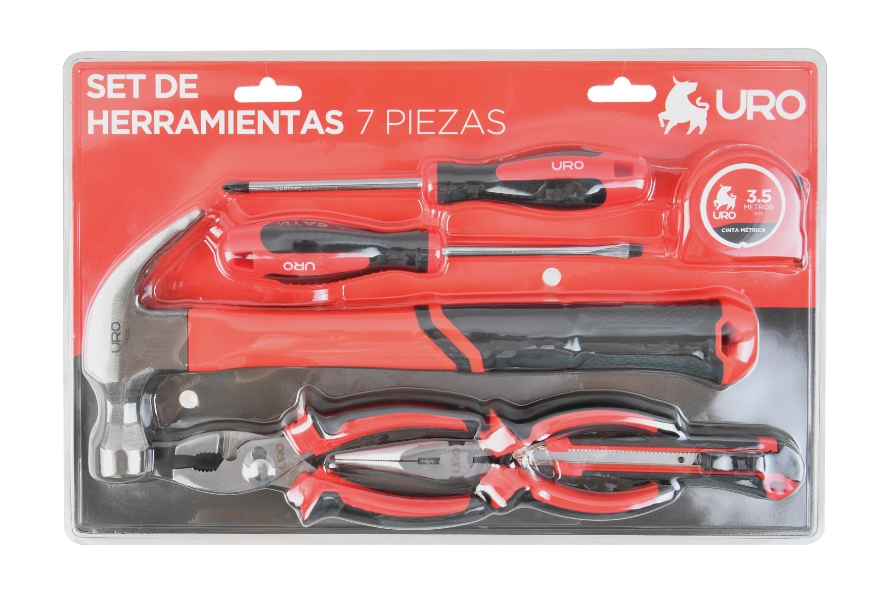 Uro - Set Herramientas Manuales 7 Pz