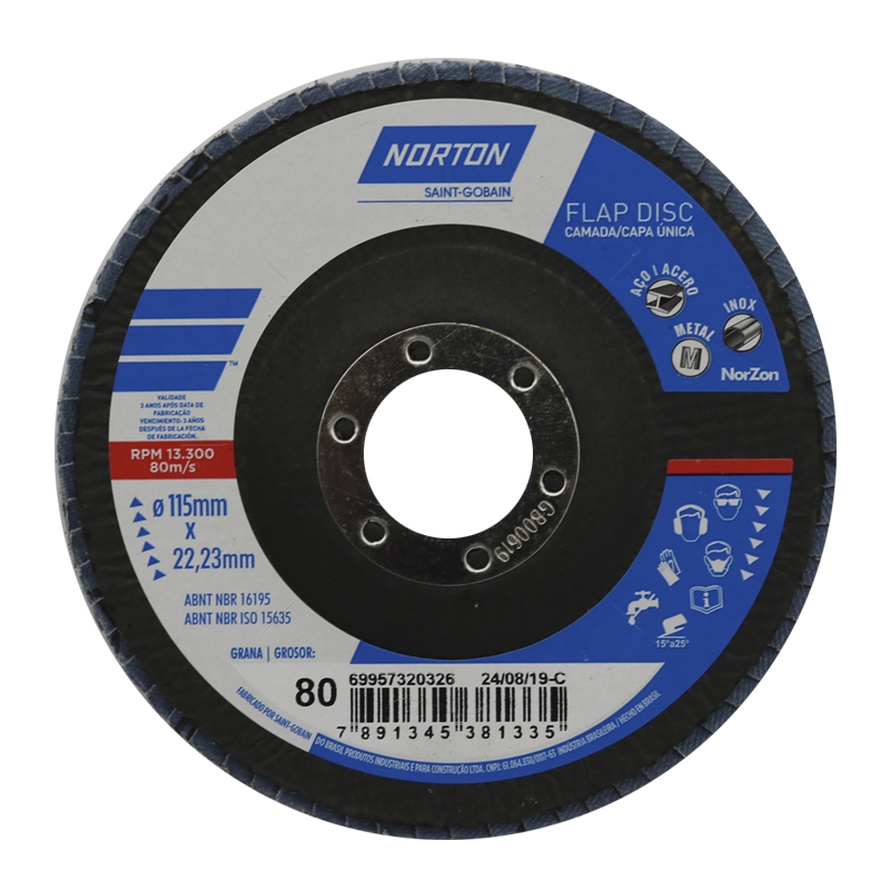 Disco Lijador 115Mm N 80 Flap Disc  Norton