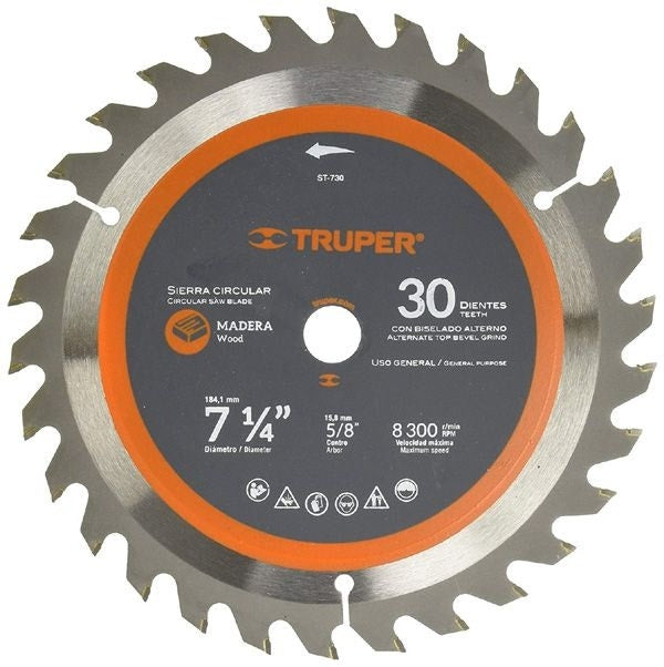 Hoja Sierra Circ Truper   7 30D      18