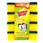 3M Esponja Standard Scotch-Brite Antibac Pack 4 Un