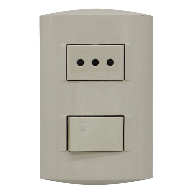 Bticino Interruptor + Enchufe Emb Modus Marfil
