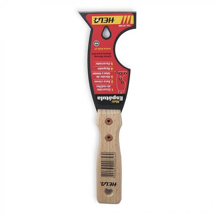 Hela Multiespatula 65Mm 5 En 1 M/Madera 2411006