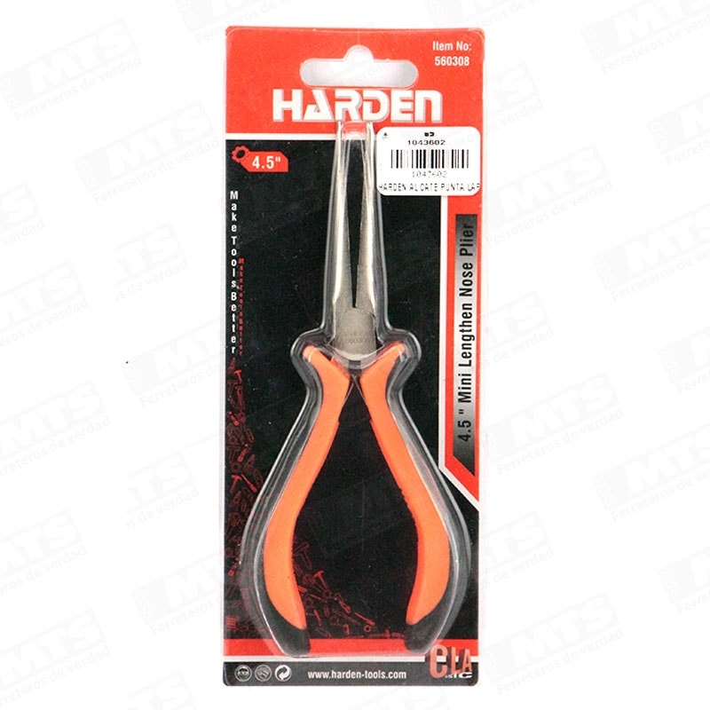 Harden Alicate Punta Larga 4,5&acute; 560308