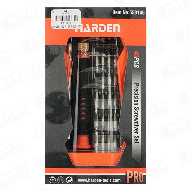 Harden Juego Atornillador Reloj 45P 550145