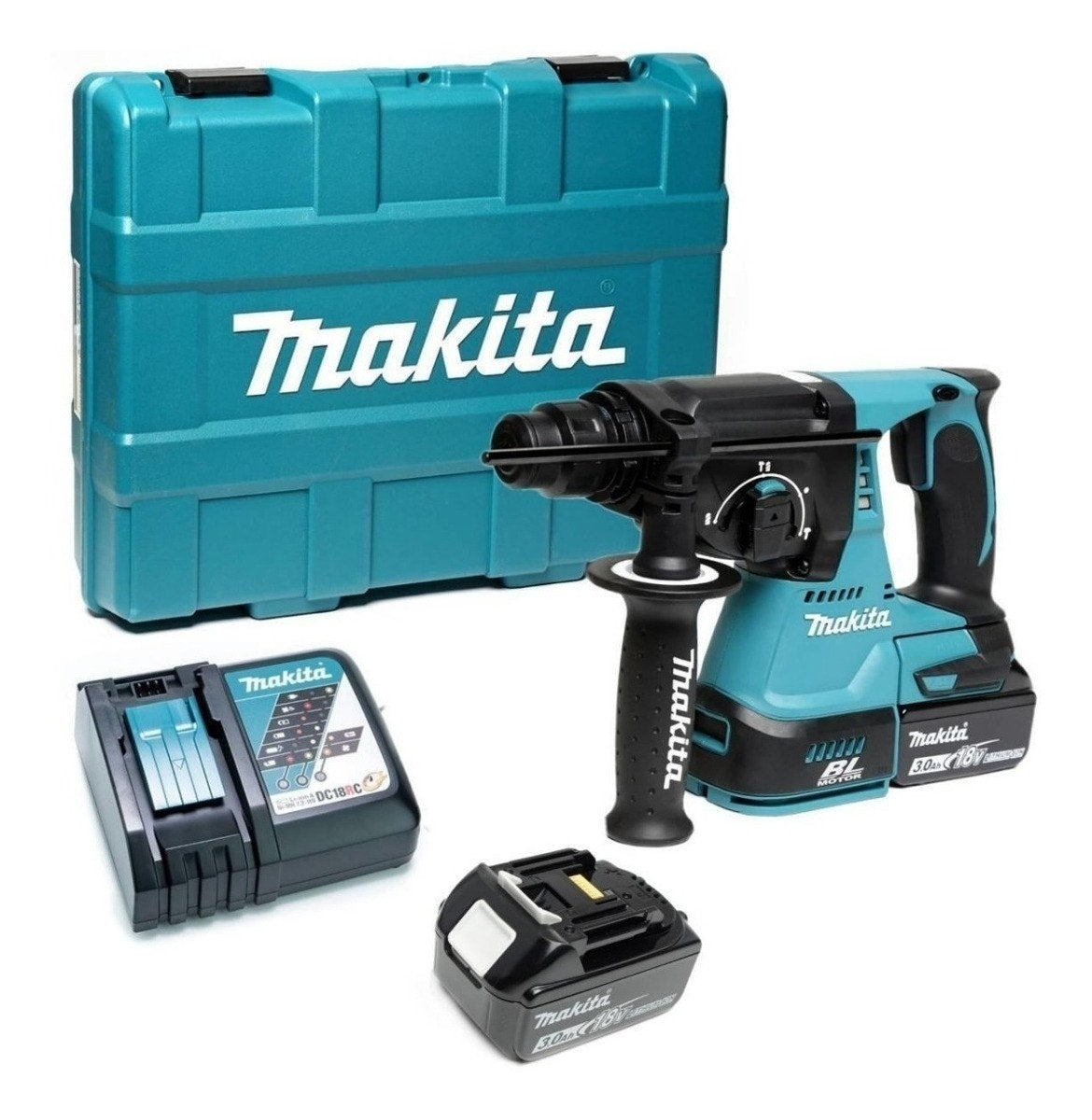 Makita Rotomartillo Inalambrico  Sds 24Mm 18V Dhr242Rfe