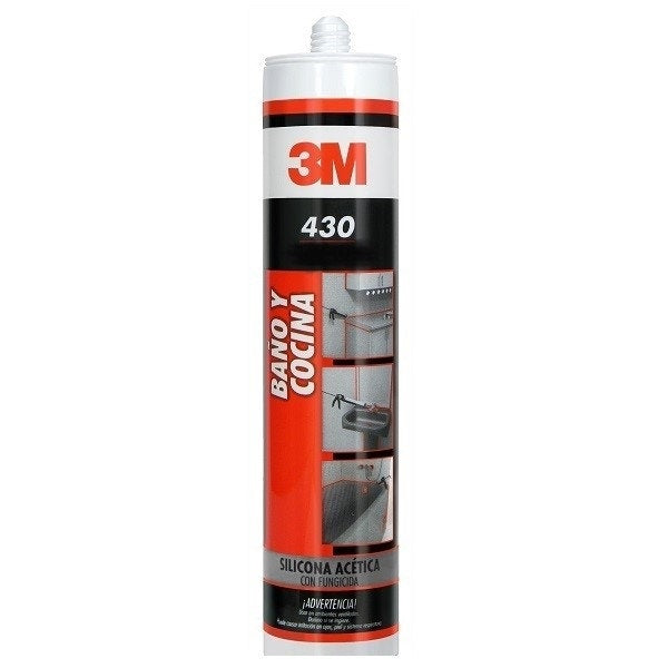 3M Silicona 430 Acetica Con Fungicida Bano/Cocina