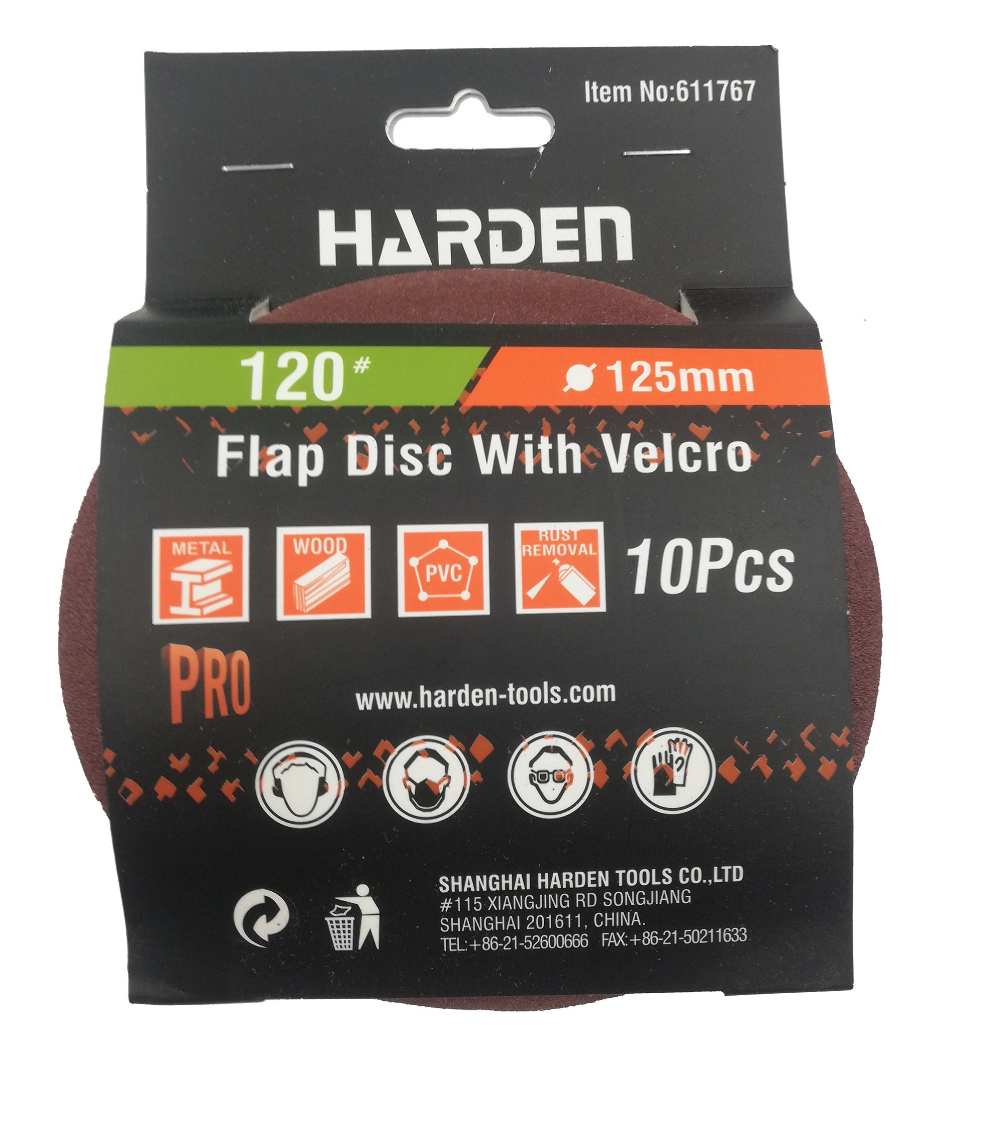 Harden Pack Lija Madera C/Velcro Gr 120 (10U)