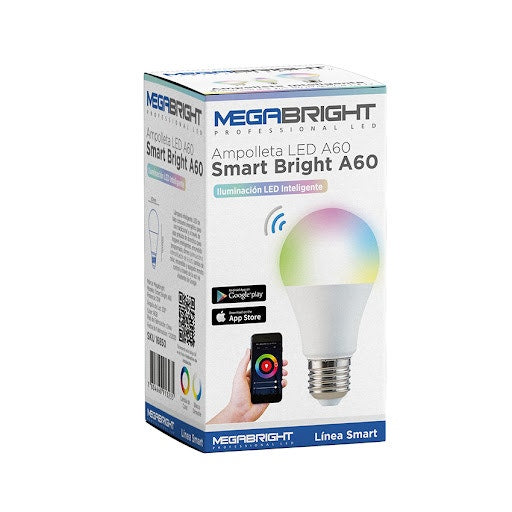 Ampolleta Led Smart Wifi Rgb A60 E-27 10W 16850