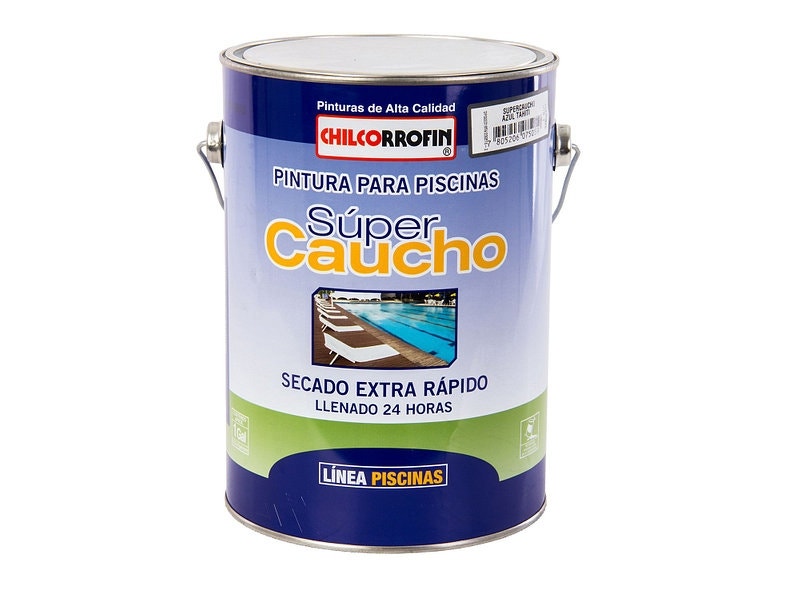 Pintura Piscina Super Caucho Celeste Agua Gl
