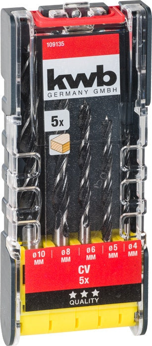 Kwb Broca Madera Set 5 Pcs. 4.5.6.8.10Mm 49109135