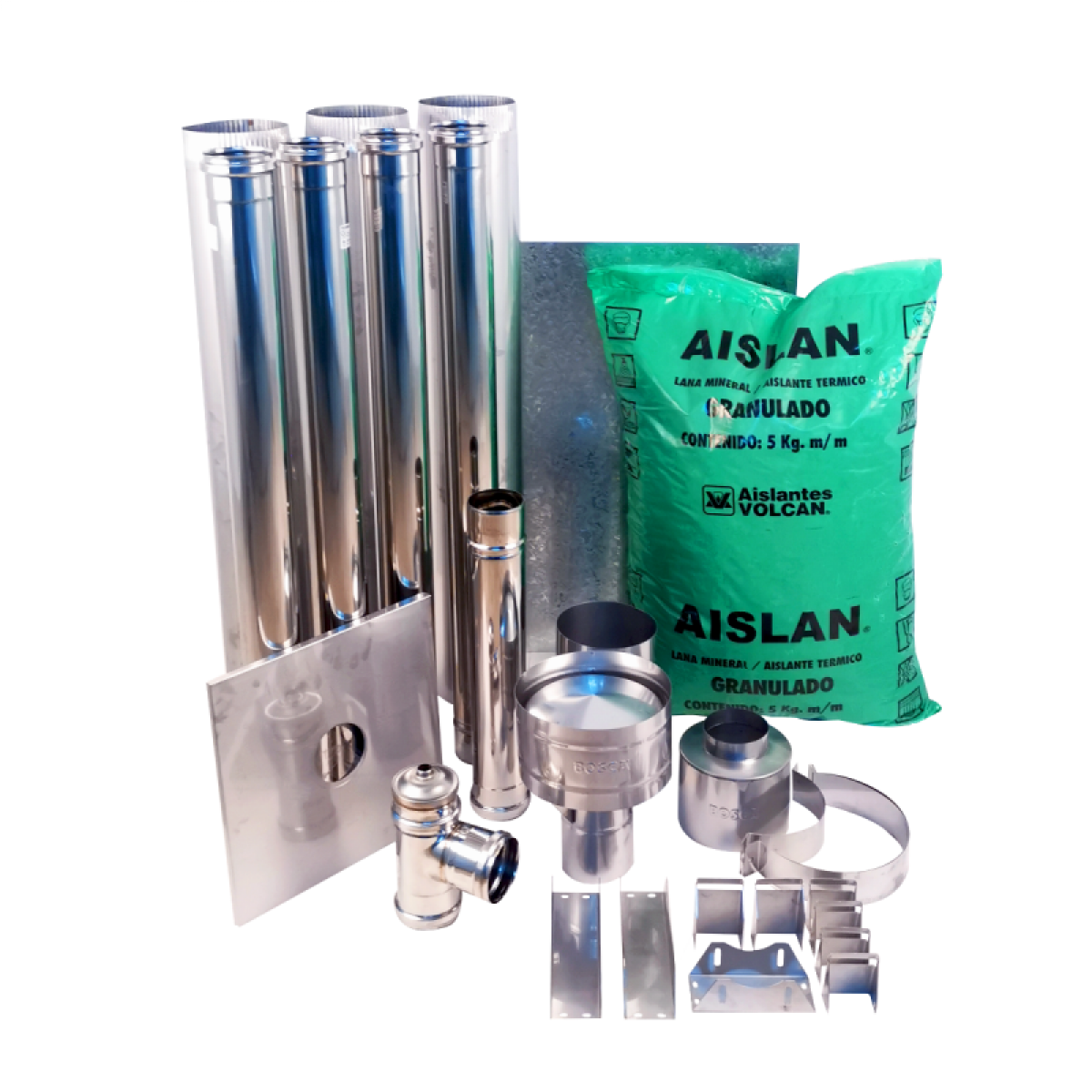Bosca Kit Instalacion Pellet Horiz. 80Mmx4 Mts