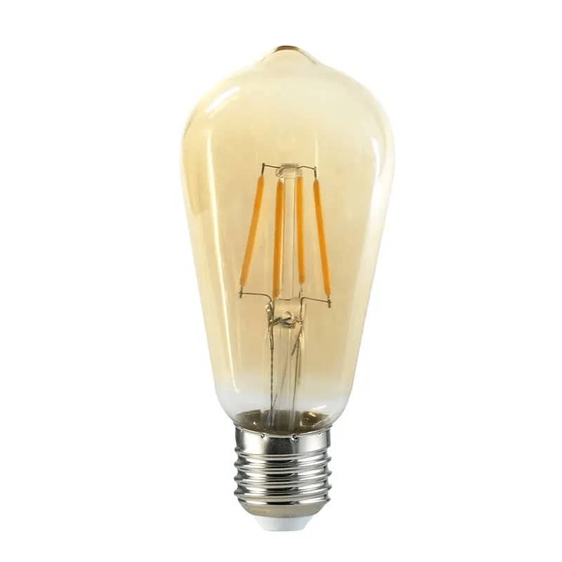 Ampolleta Led 6W E27 Yellow Glass St58