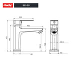 Duschy Monomando Lavamano Compass Gun Metal 861-90