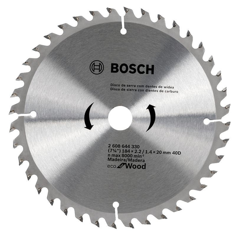 Bosch Disco Sierra Circular Eco 7 1/4" X 40 Dientes