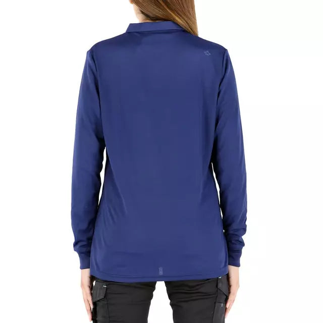 Polera Cooldry Quebec Manga Larga Mujer Talla L -Azul