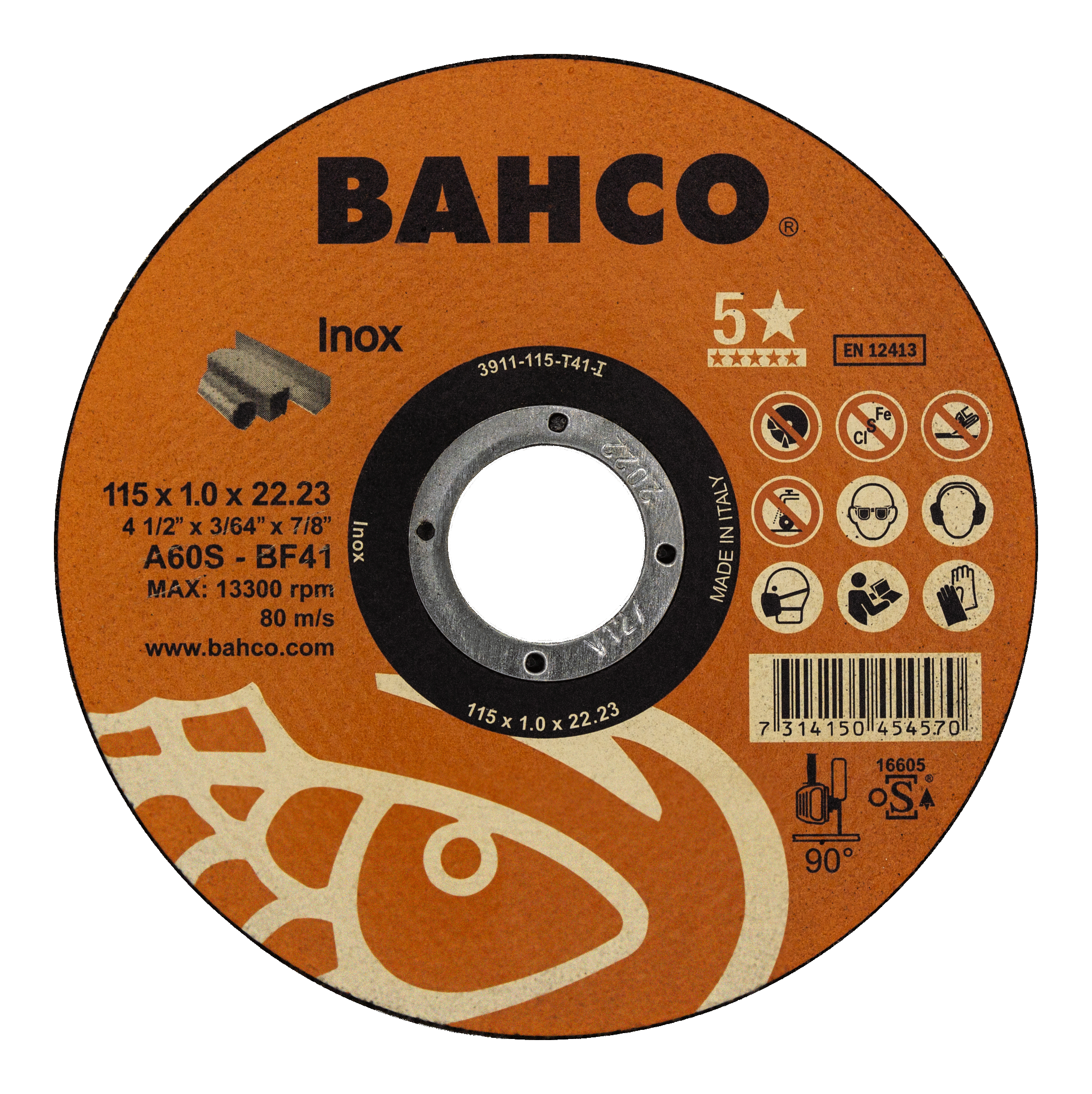 Bahco Disco Corte Metal 115X1  .A60S 3911-115-T41-I