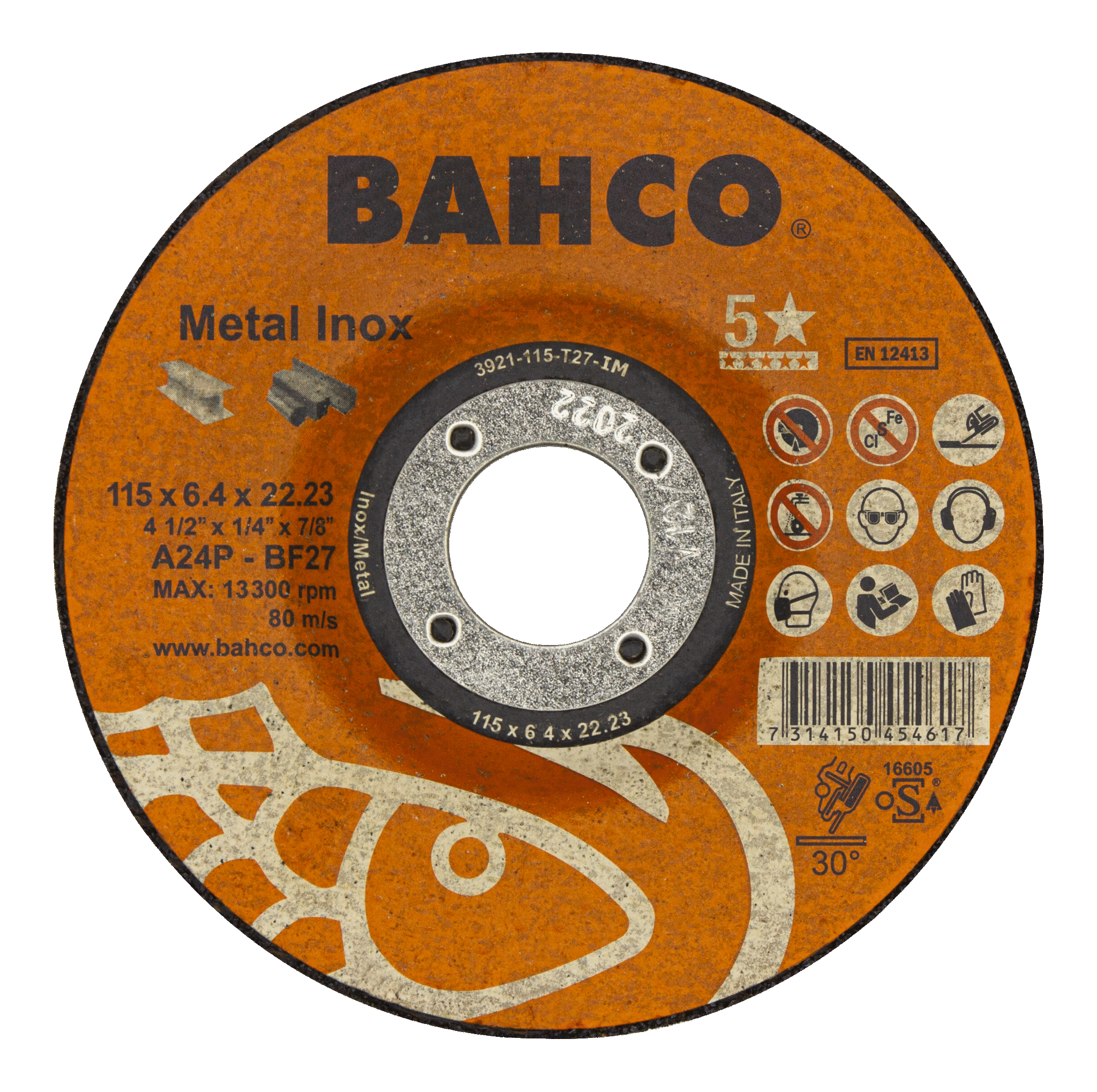 Bahco Disco Desbaste Metal 115X6.4   3921-115-T27-Im