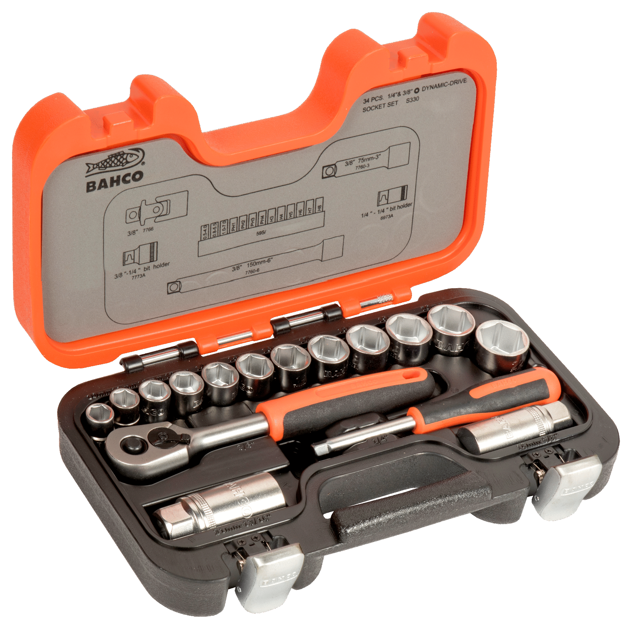 Bahco Maleta Llave Dado 34 Pz Maleta S330