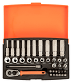 Bahco Maleta Llave Dado 1/4 37 Pz Largos Sl25l