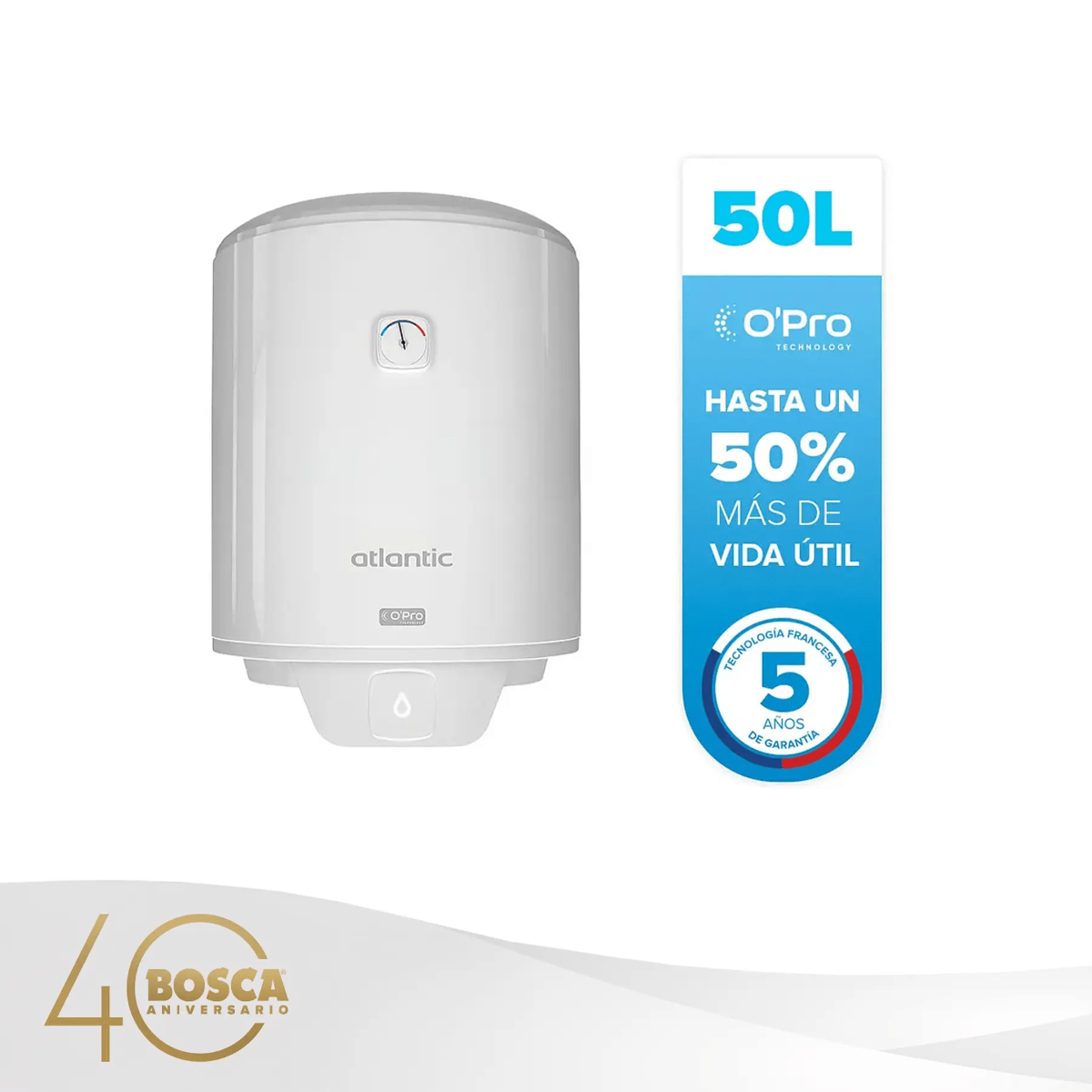 Termo Electrico 50 Lt Atlantic Opro / Bosca