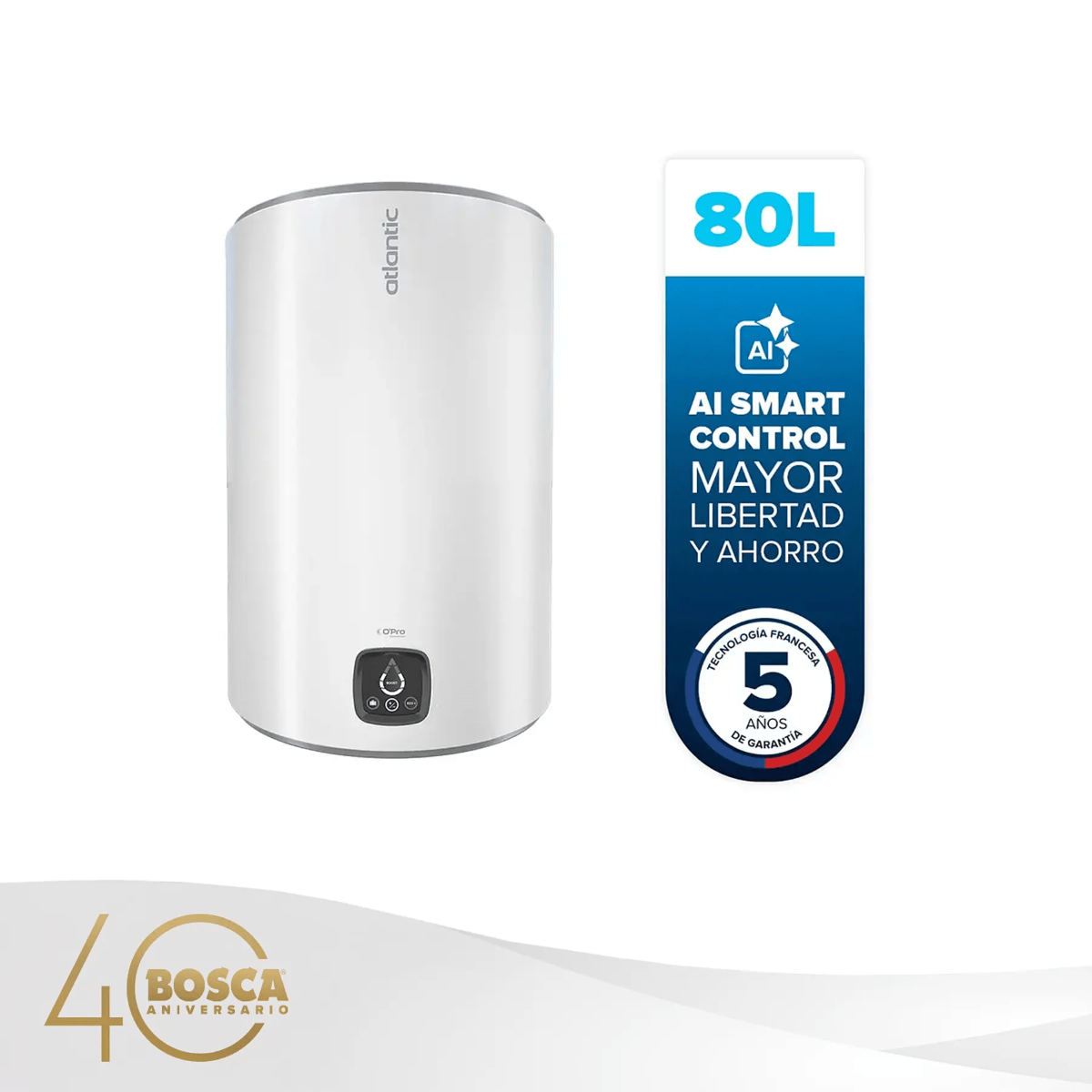 Termo Electrico 80 Lt Atlantic Opro / Bosca