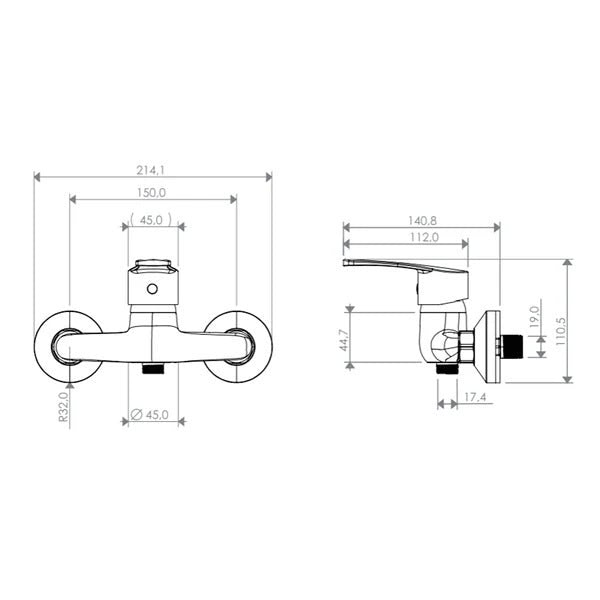 Stretto Monomando  Ducha Alabama 5303000