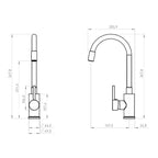 Stretto Monomando Flexible Lavaplato Oregon 5623400