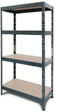 Estante Metalico 4 Niveles Negro 148x70x30cm