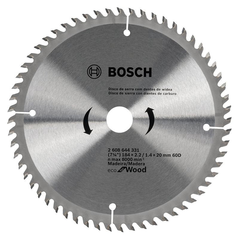 Bosch Disco Sierra Circular Eco 7 1/4" X 60 Dientes