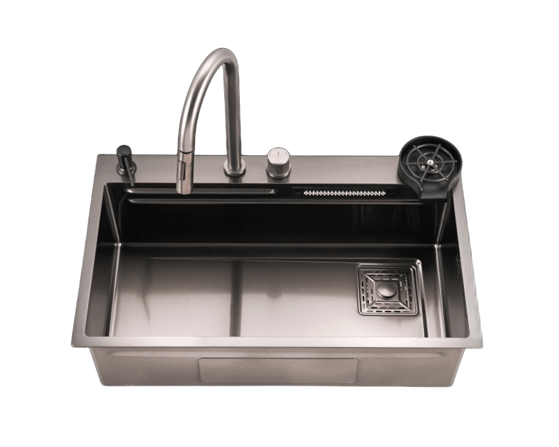Mixa Lavaplatos Empotrado Negro Con Accesorios 75x46cm