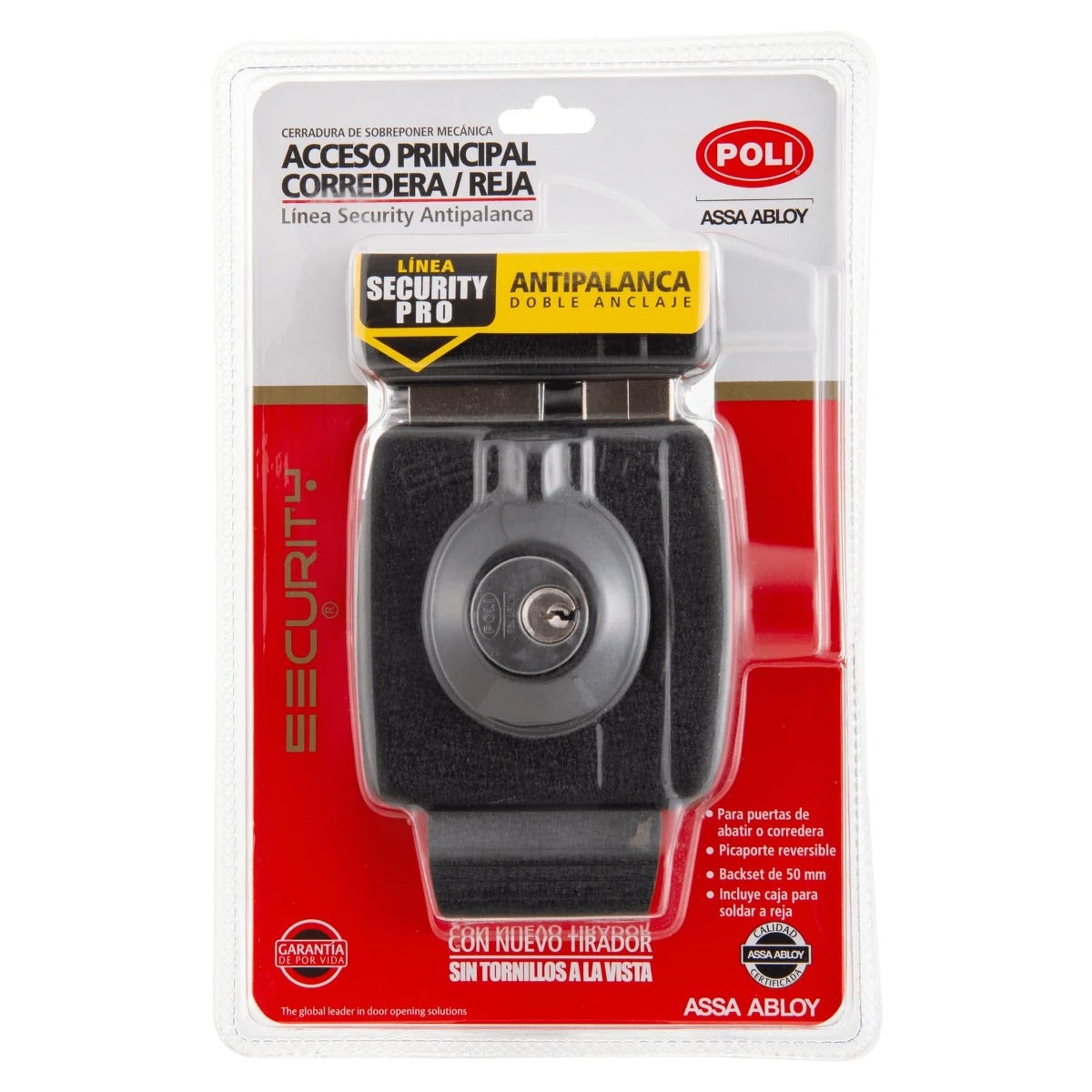 Chapa Poli Sobreponer Security Pro Antipalanca 136471