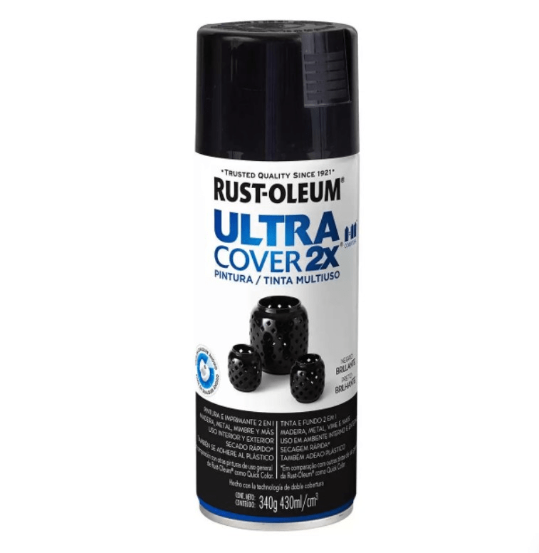 Rust-Oleum Spray Uc2X Negro Brillante 340Gr 262097