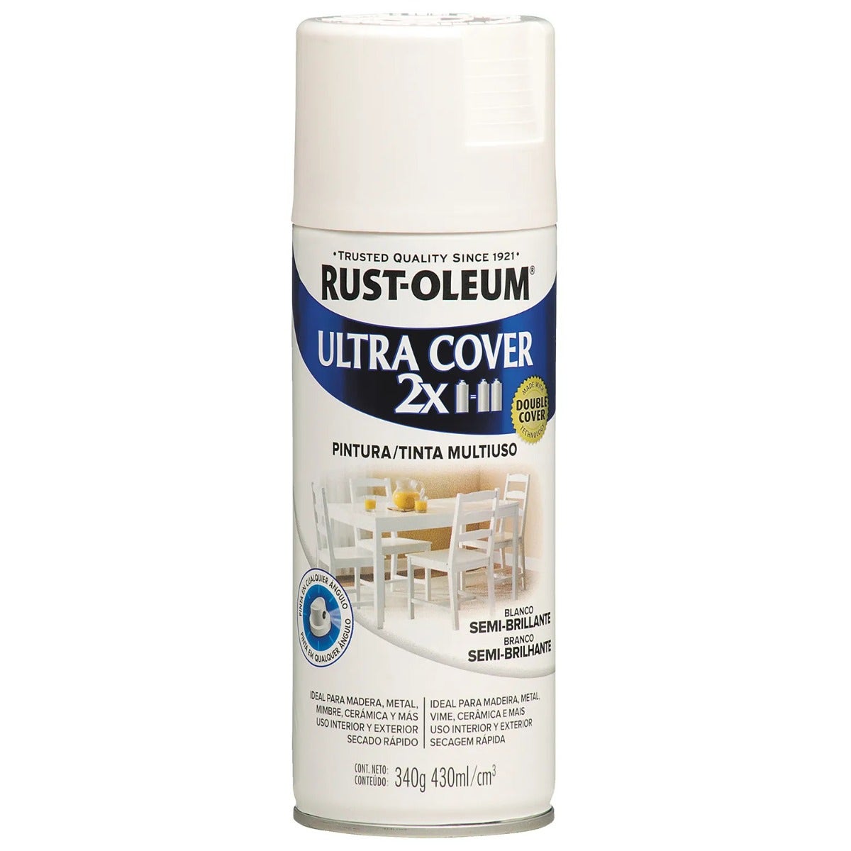 Rust-Oleum Spray Uc2X Blanco sin brillo 340Gr 262155