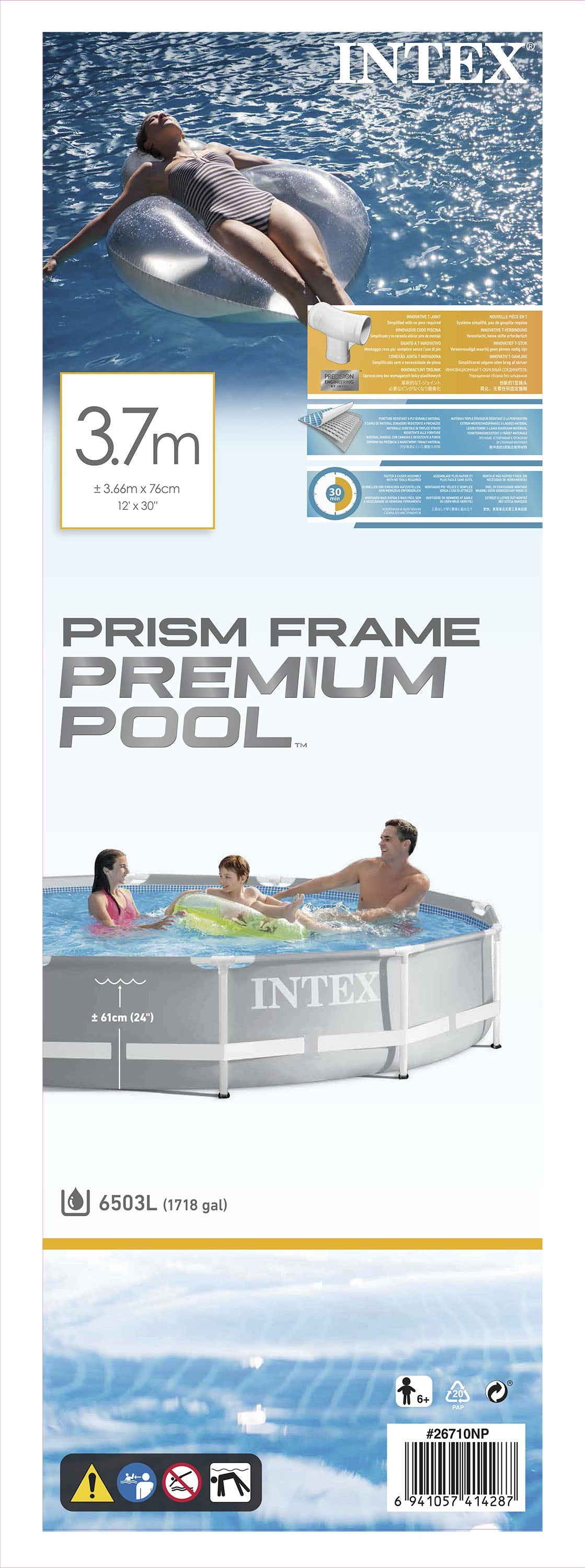 Intex Pisc Estruc Red 366X76Cm Prism Frame 26710