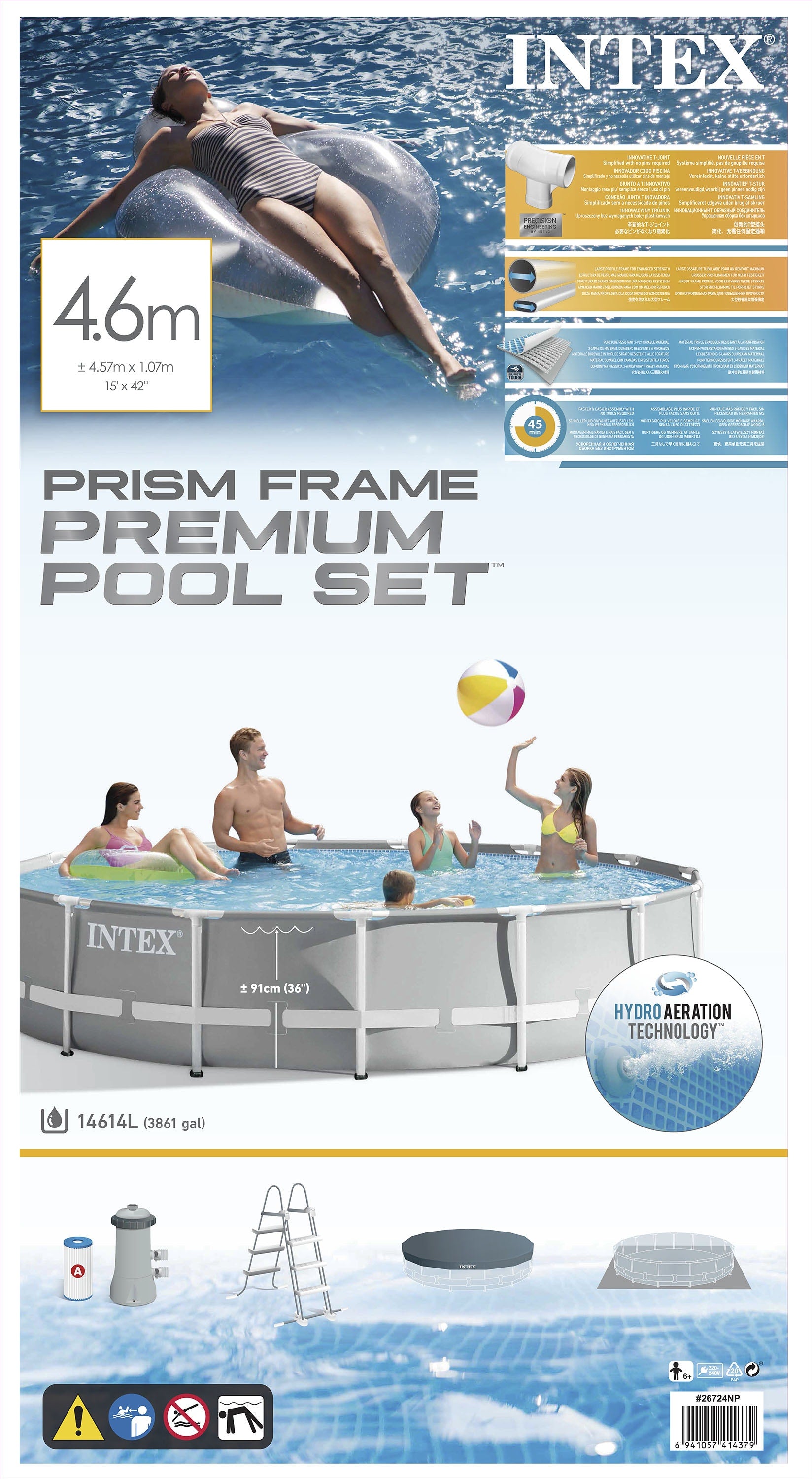Intex Piscina Estructutal Red 457X107Cm 14614 C/Fil 26724