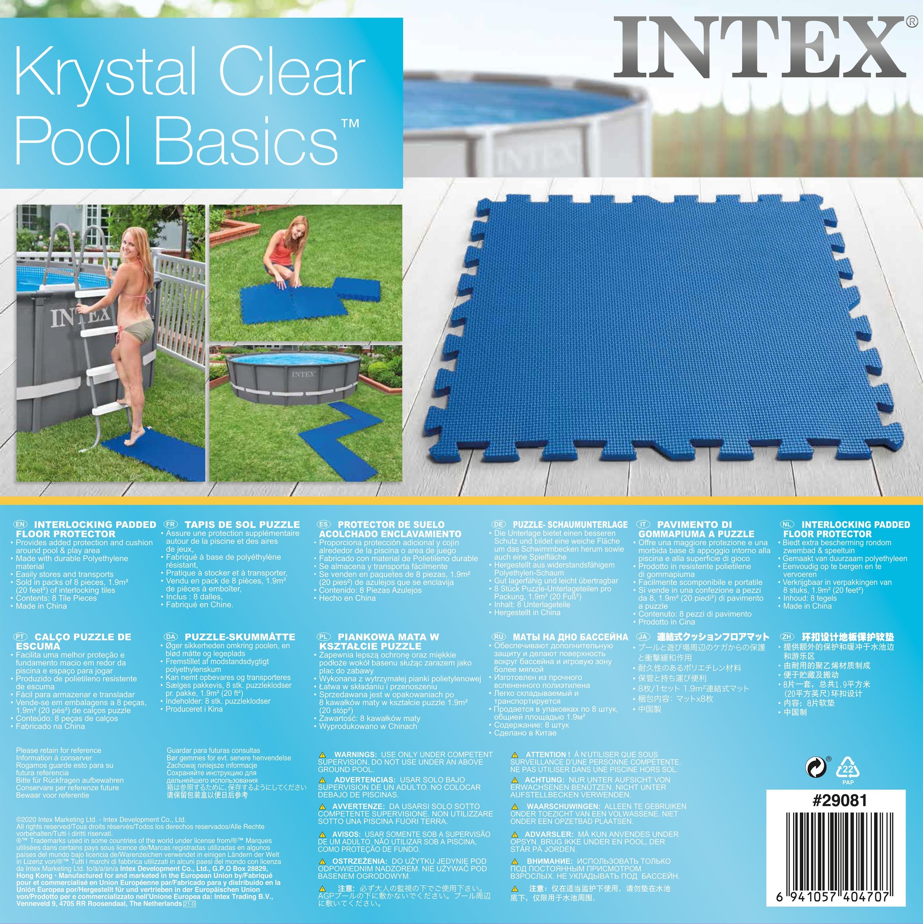 Intex Protector Suelo Ppisc 8 Piezas 50X50X1Cm 29081