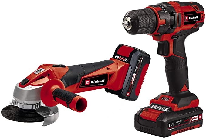 Einhell Kit Taladro + Esmeril 18V Inalambrico 4257238 Tc-Tk 18 Li Kit