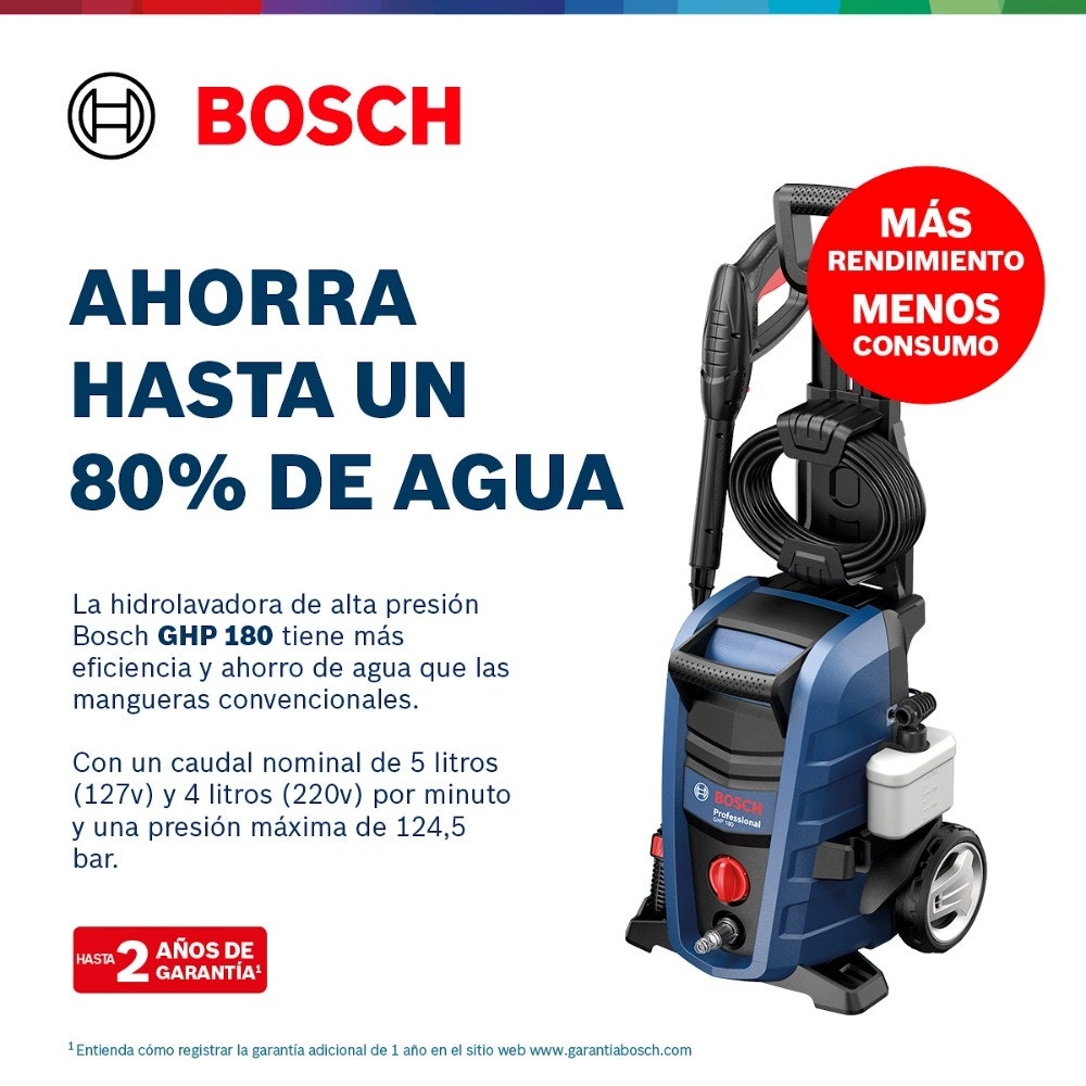 Bosch Hidrolavadora Ghp 180/124 Bar 1500w